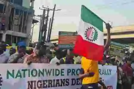NLC Begins Nationwide Protest (Photo)