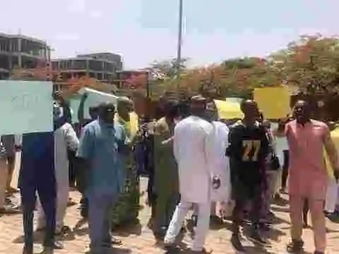LP Crisis: Abure Supporters Hold Protest in Abuja