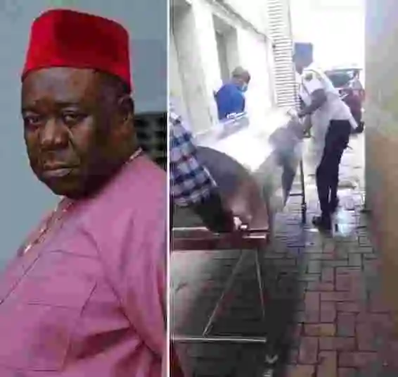Video Of Mr Ibu's Body Leaving The Hospital To His Hometown