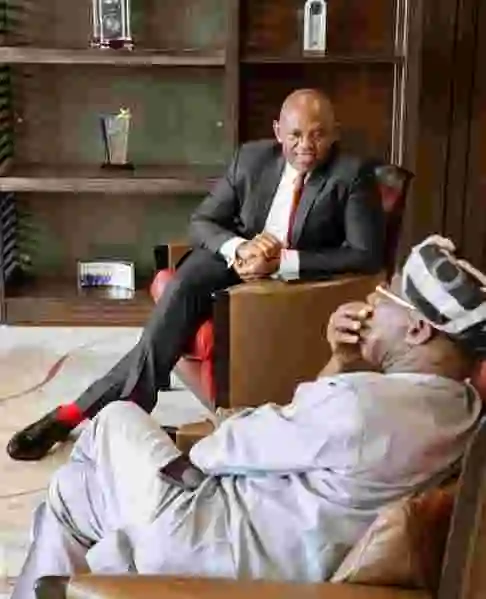 Former President, Obasanjo Visits Tony Elumelu