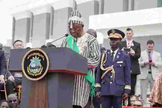 Newly-elected Liberian President, Joseph Boakai Faints During His Inauguration Ceremony (Video)