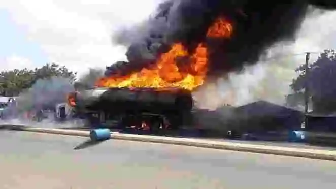 Fuel Tanker Explodes In Lagos