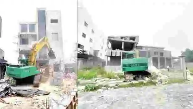 Lagos Govt Demolishes Building On Banana Island