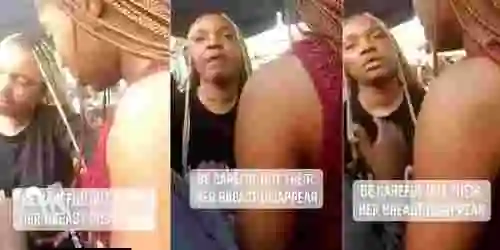Lady Cries Out After Her Breast Reportedly Got Missing Inside Keffi Market (Video)