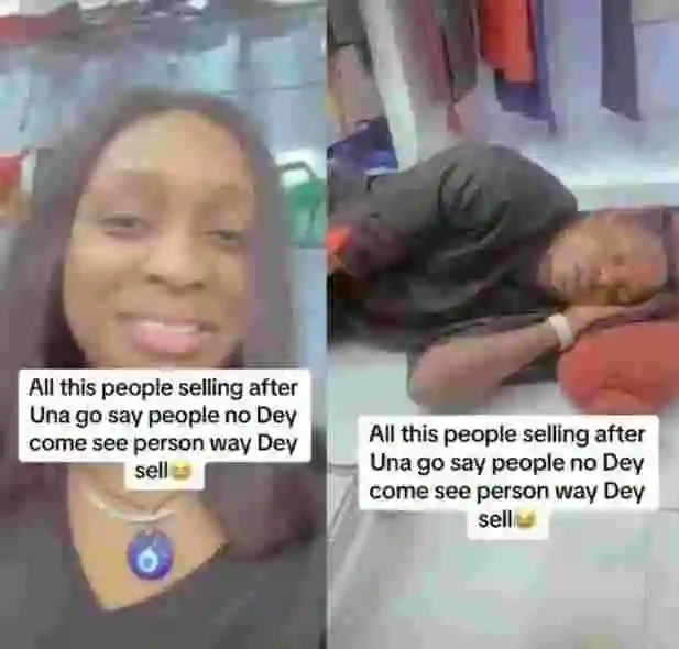 Lady In Shock As She Enters Boutique Only To See Seller Snoring Loudly (Video)