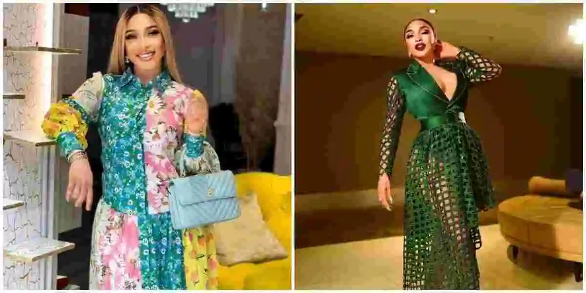 Troll Criticizes Tonto Dikeh over Revealing Green Dress