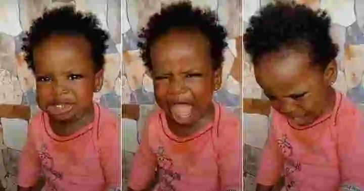 Surprised Nigerian Mum Shares Video of Toddler Acting Emotional Scene at Home