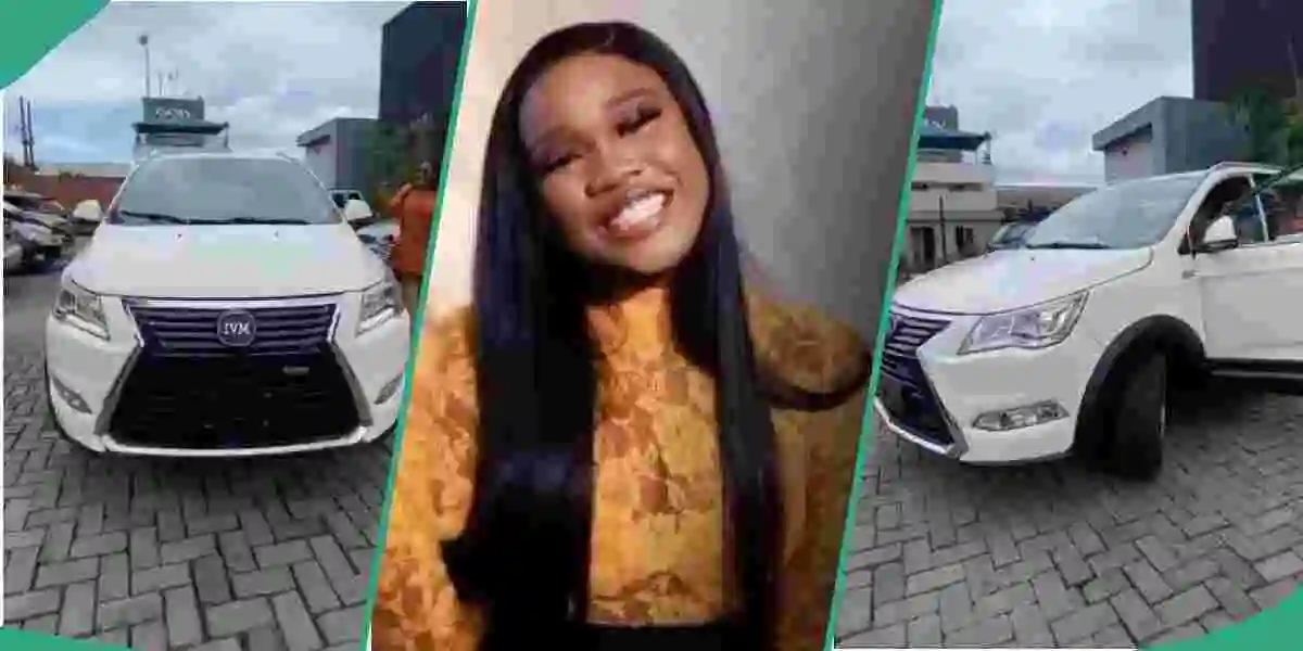 BBNaija All Stars: CeeC Screams in Excitement As She Rides Brand New Car She Won During Task