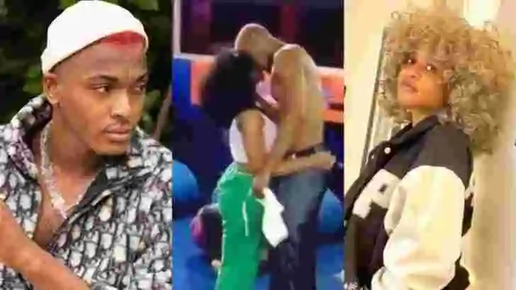 #BBNaija: Moment When Groovy and Phyna Shared Long K!ss (Video)