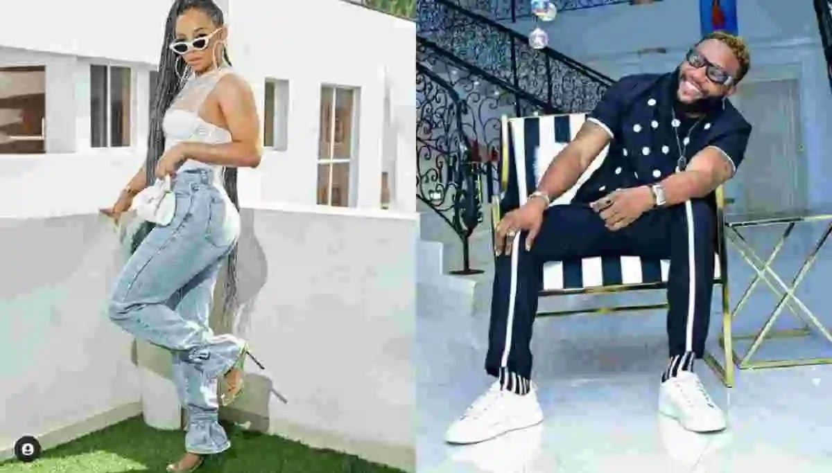 Hilarious conversation between- Toke Makinwa and singer KCee about Bone straight hair
