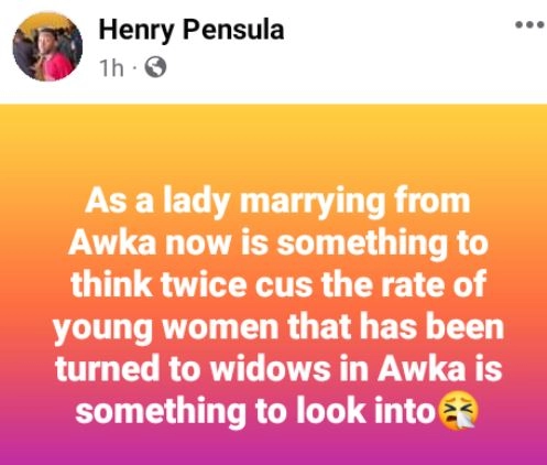 Nigerian Man Laments Increasing Number Of Young Widows In His Hometown