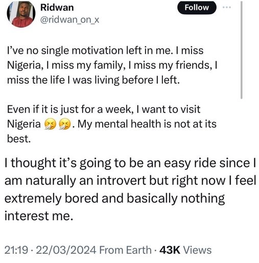 I Miss Nigeria And The Life I Was Living Before I Left - Germany-Based Nigerian Engineer Cries Out