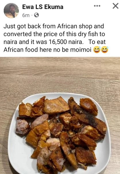 Poland-based Nigerian Man Shares Photo Of Dry Fish He Bought For N16,500 From African Shop