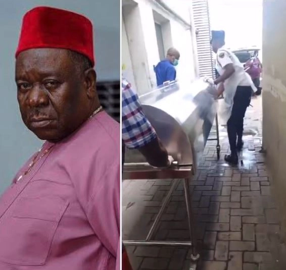 Video Of Mr Ibu's Body Leaving The Hospital To His Hometown