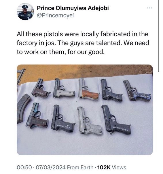 We Need To Work With Them For Our Own Good - Police PRO Says As He Shares Photos Of Confiscated Locally Made Guns In Jos