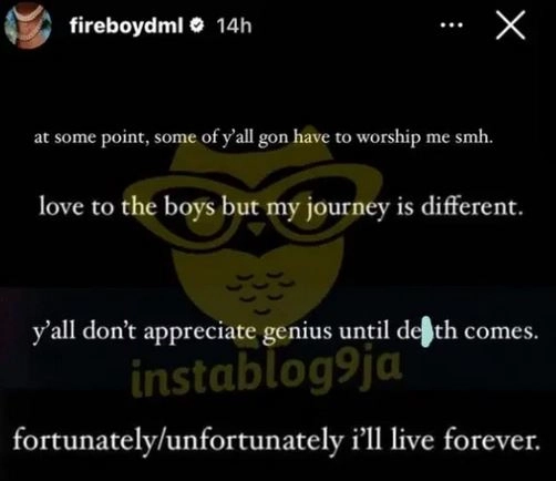 People Don’t Appreciate Genius Until Death Comes - Singer, Fireboy