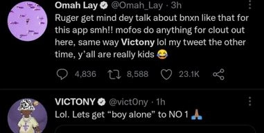 Victony Reacts After Being Described As A Kid By Omah Lay