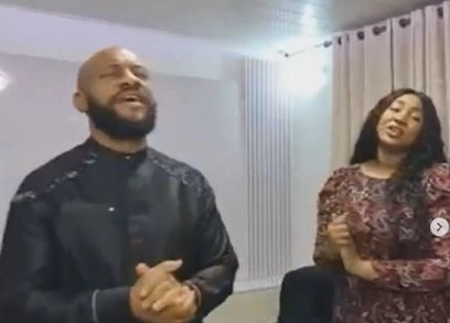 Yul Edochie Shares Video Of Himself And Second Wife, Judy Austin, In Praise And Worship Session