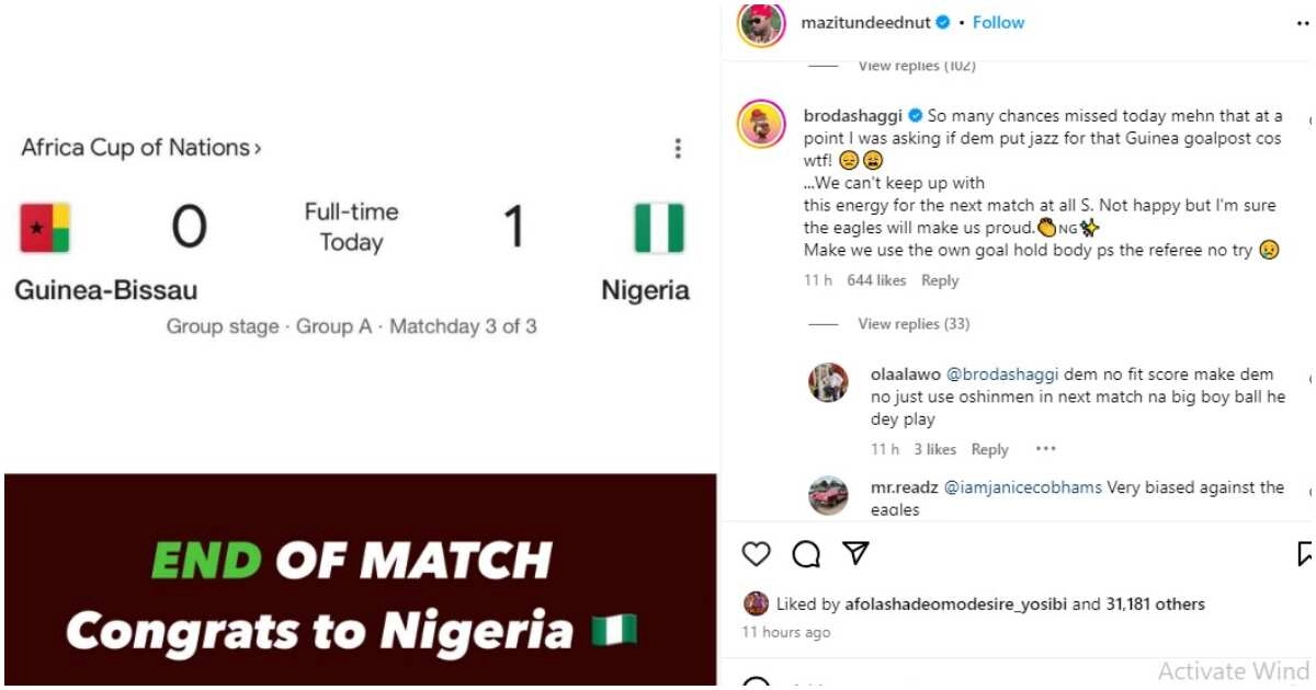 Nigeria vs Guinea-Bissau: “We Can’t Keep Up Like This” – Broda Shaggi Faults Referee