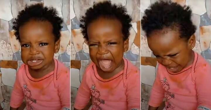 Surprised Nigerian Mum Shares Video of Toddler Acting Emotional Scene at Home