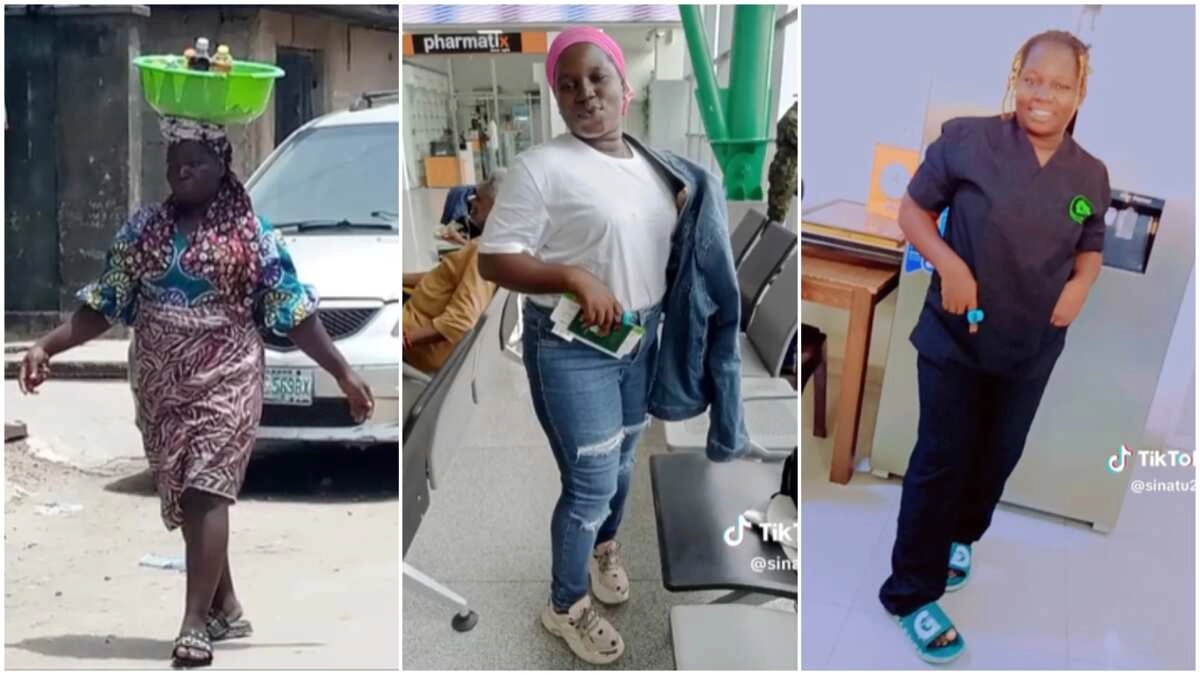 Nigerian Lady Who Used to Hawk Soft Drinks Relocates Abroad, Starts Working As “Nurse”
